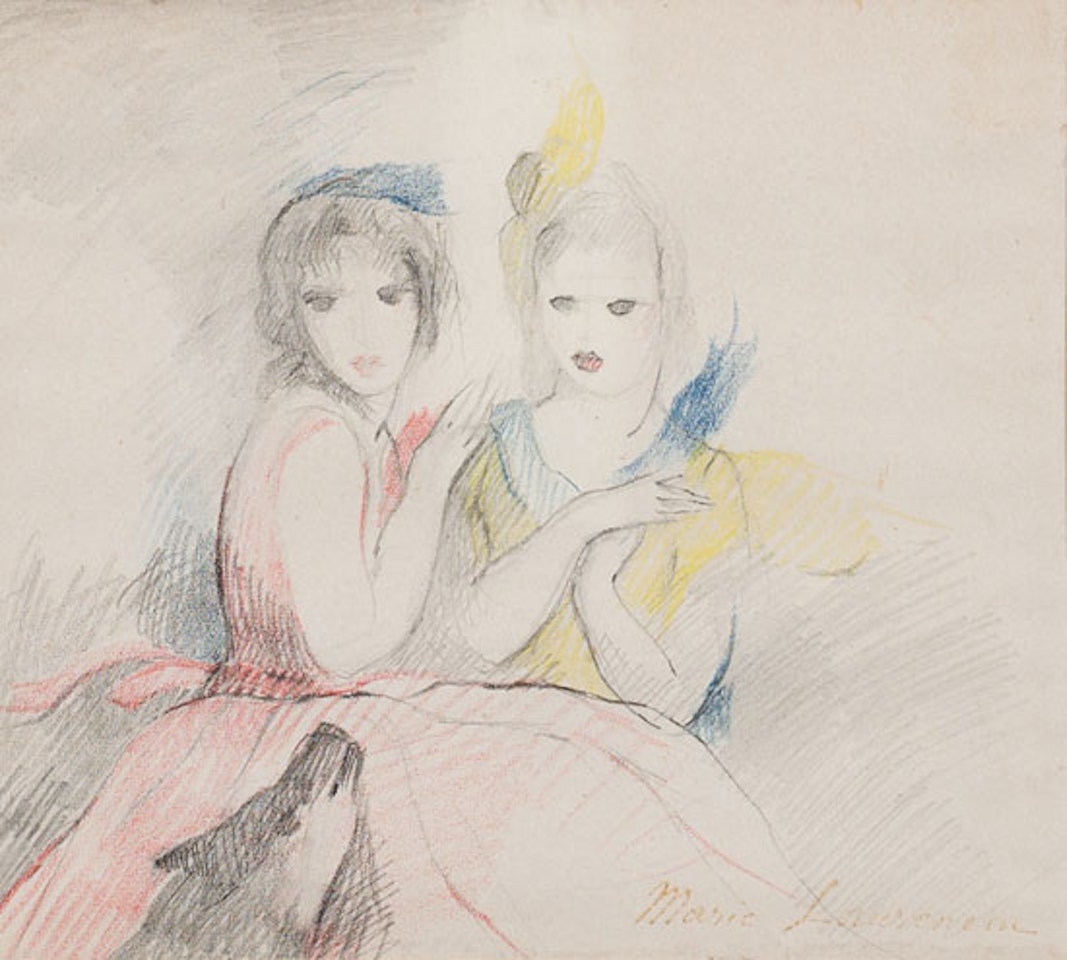 Jeunes filles au chien by Marie Laurencin