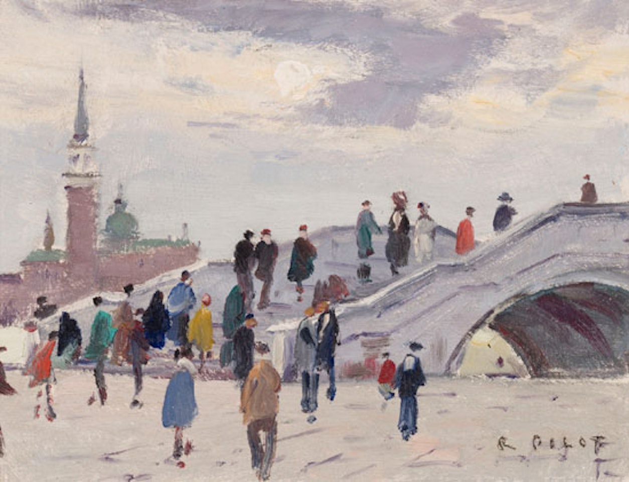 Sunset, The Bridge, Venice by Robert Pilot