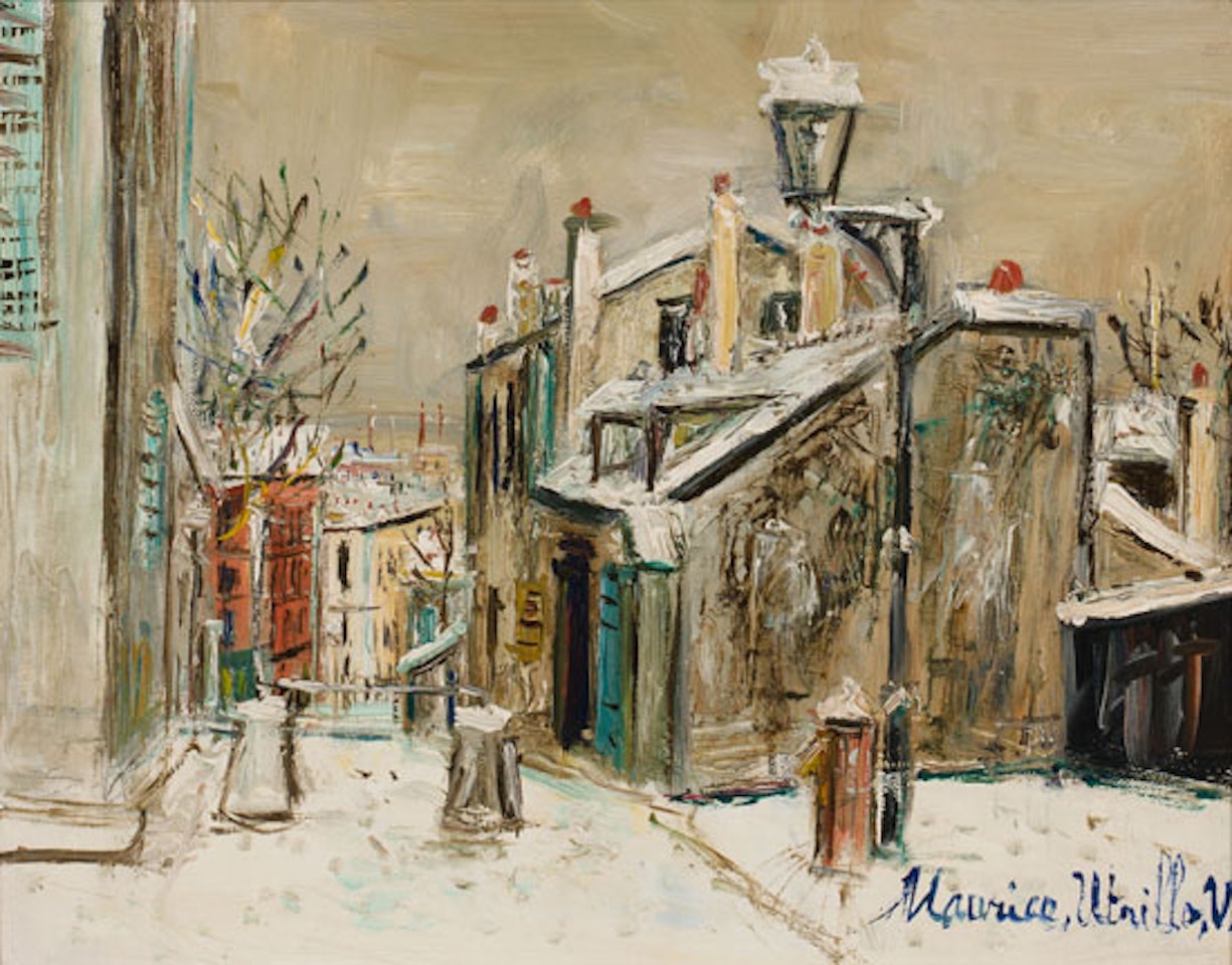 La maison de Mimi Pinson sous la neige by Maurice Utrillo