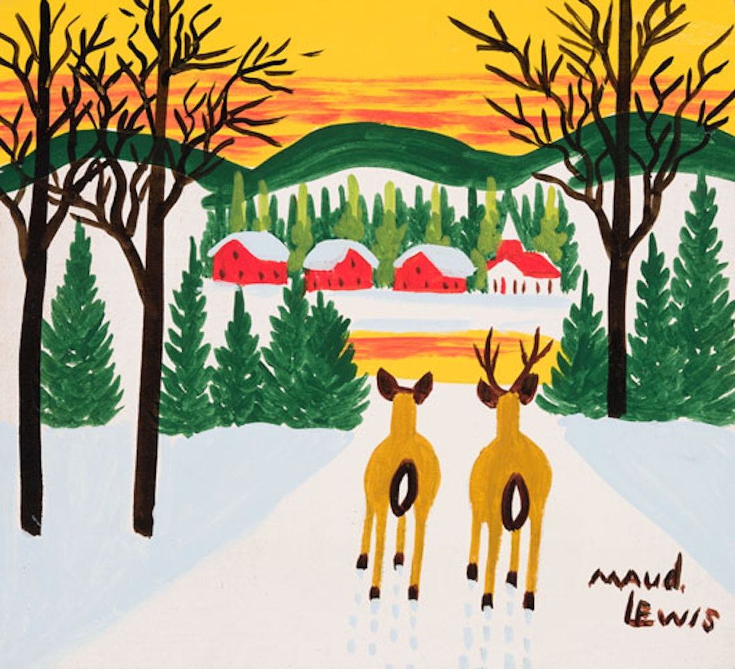Two Deer by Maud Lewis