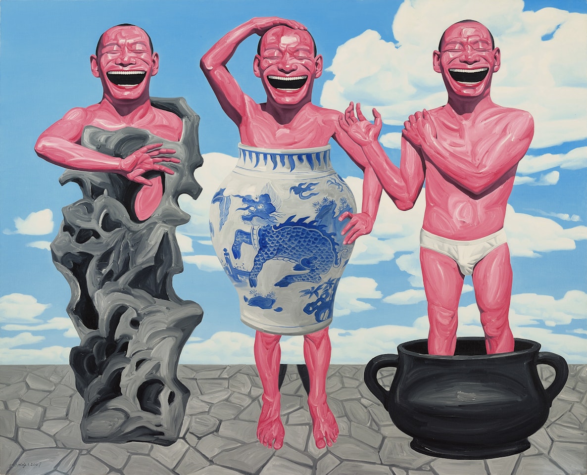 Three Beauties by Yue Minjun