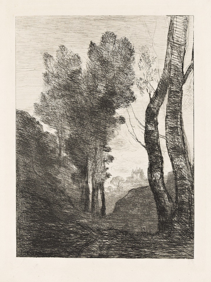 Environs de Rome . by Jean Baptiste Camille Corot
