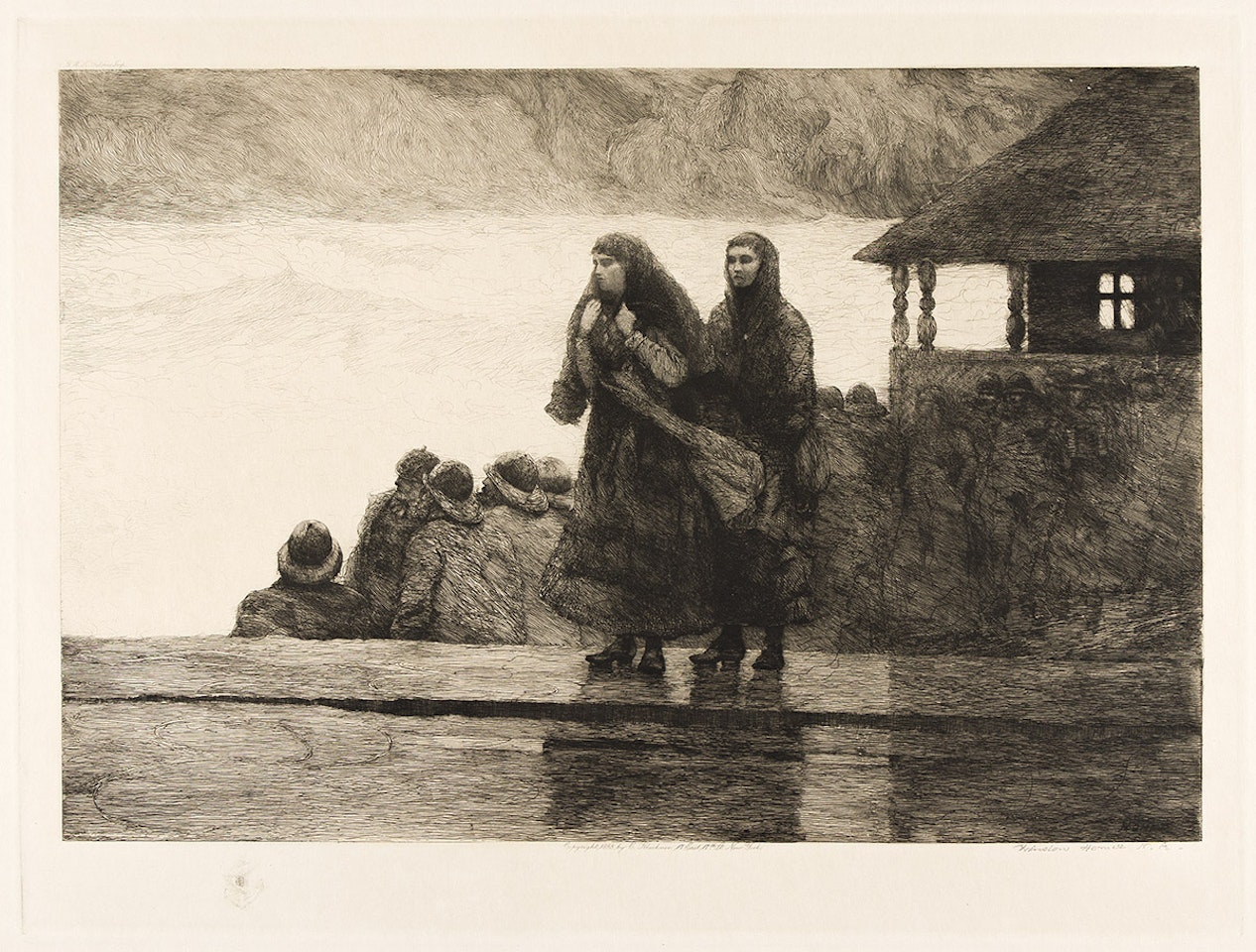 Perils of the Sea . by Winslow Homer