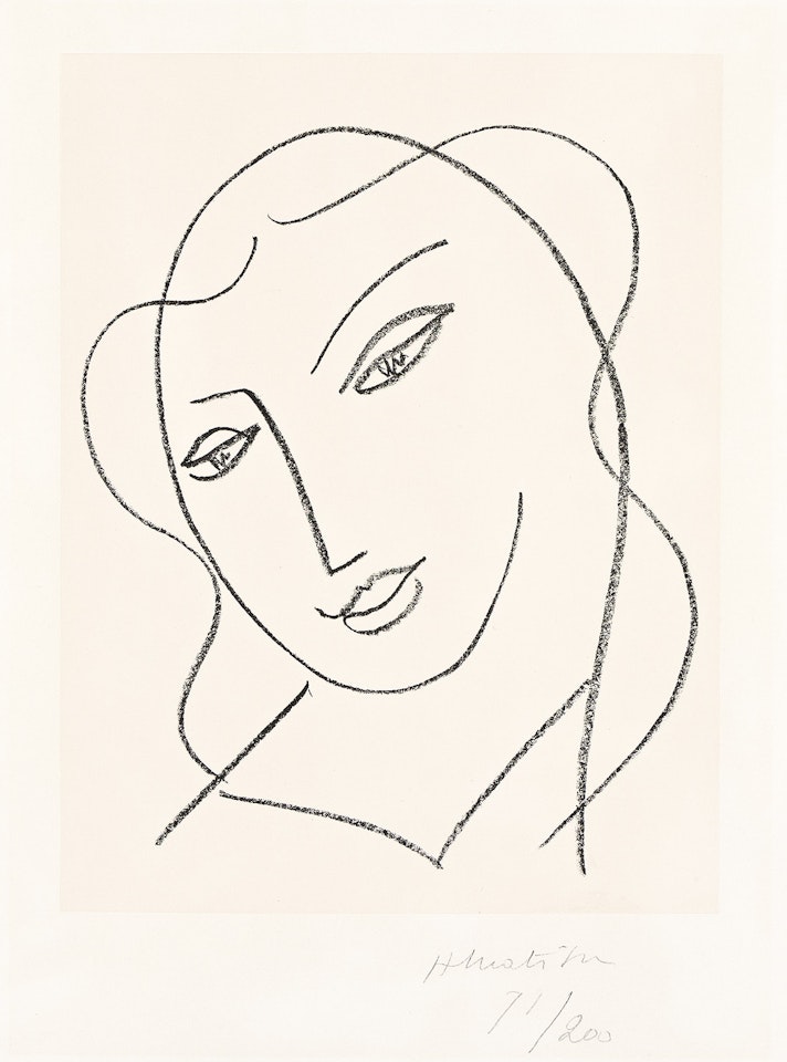 Etude pour la Vierge, Tête voilée. by Henri Matisse