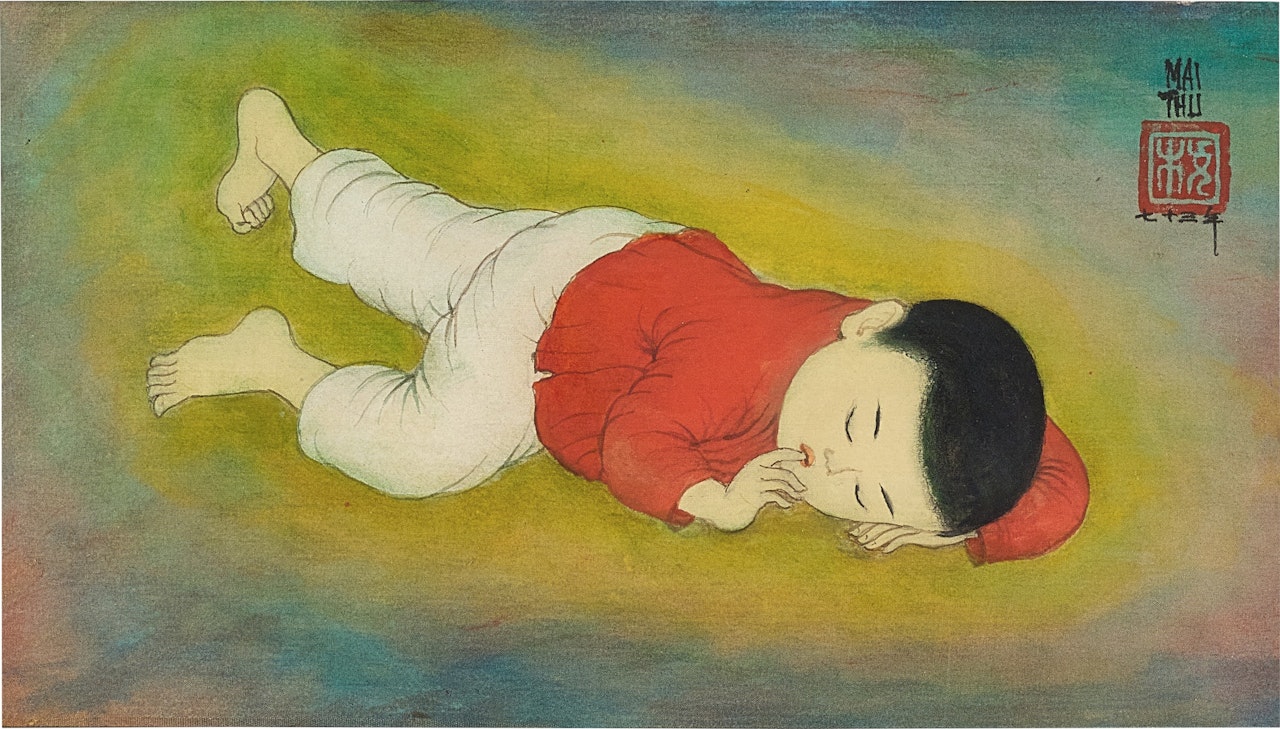 Enfant couché by Mai Trung Thu