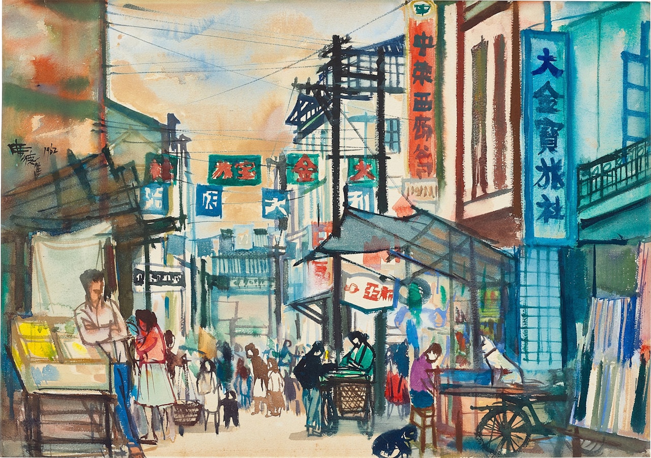 Taipei streetscape by Xi Dejin