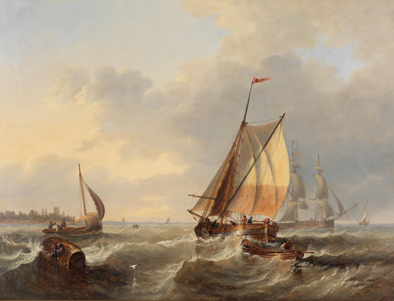 Shipping off Kronberg Castle, Denmark by John Wilson Carmichael