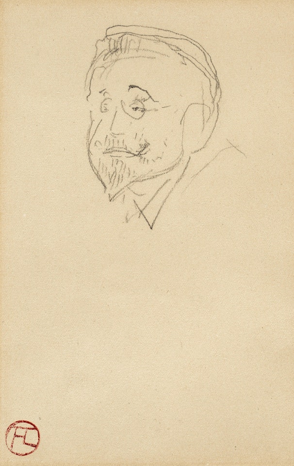 Procès Arton - Tête d"Arton (recto); Procès Arton (verso) by Henri de Toulouse-Lautrec