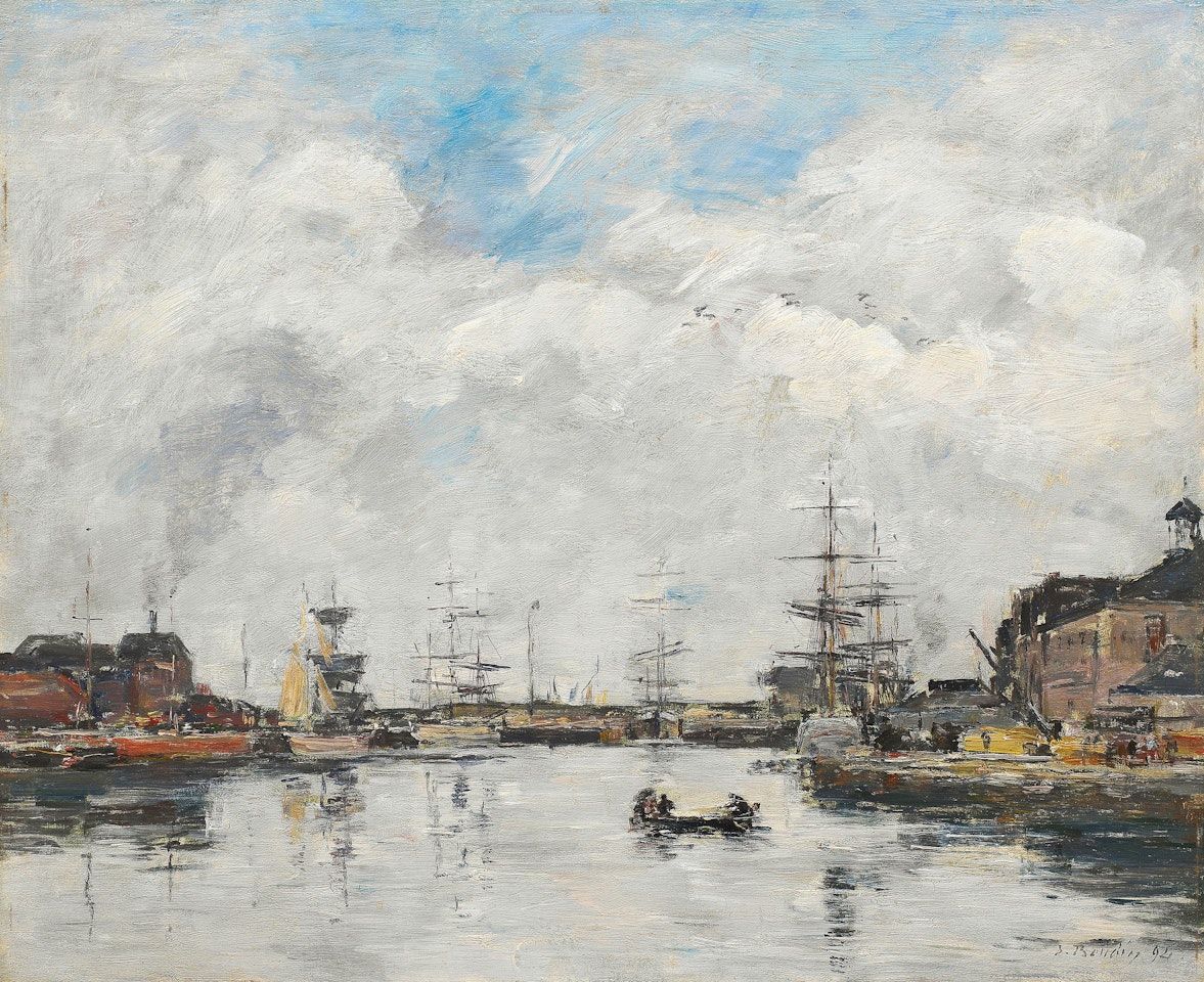 Le Havre. Le bassin de la barre by Eugène Boudin