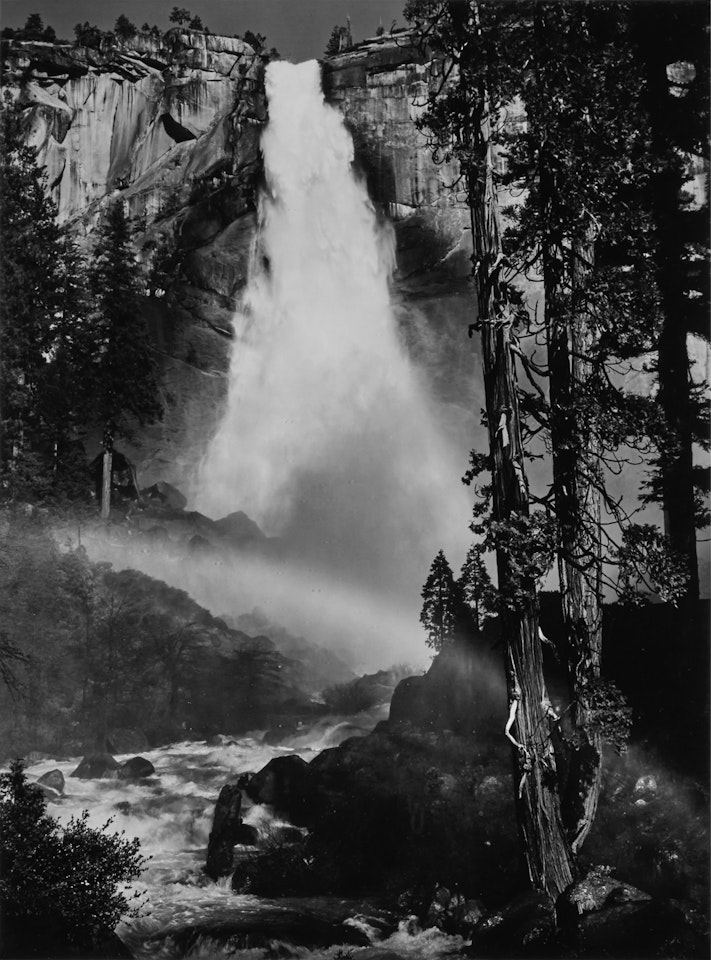 "Nevada Fall, Yosemite National Park, Cal." by Ansel Adams