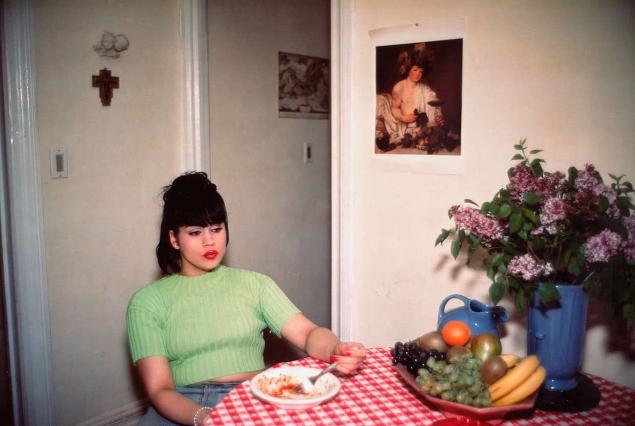 "Gina at Bruce"s dinner party, NYC" by Nan Goldin