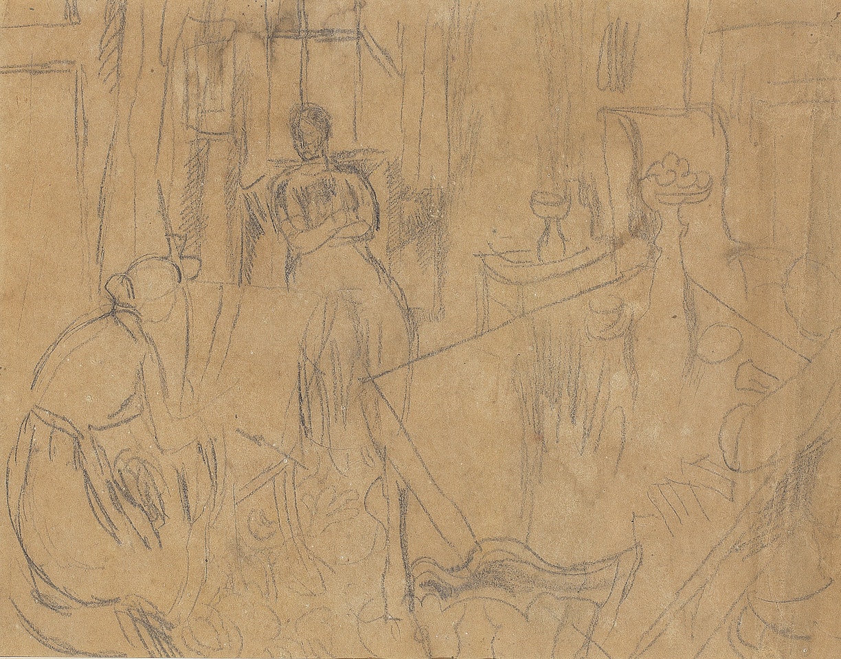 Vanessa Bell Painting at Charleston by Duncan Grant