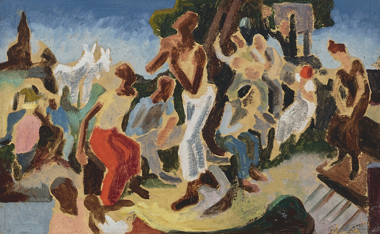 The Arts of Life in America: Arts of the South-Study by Thomas Hart Benton