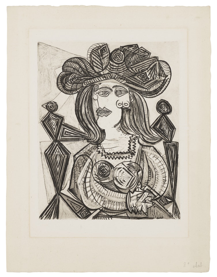 Femme au fauteuil et au chapeau by Pablo Picasso