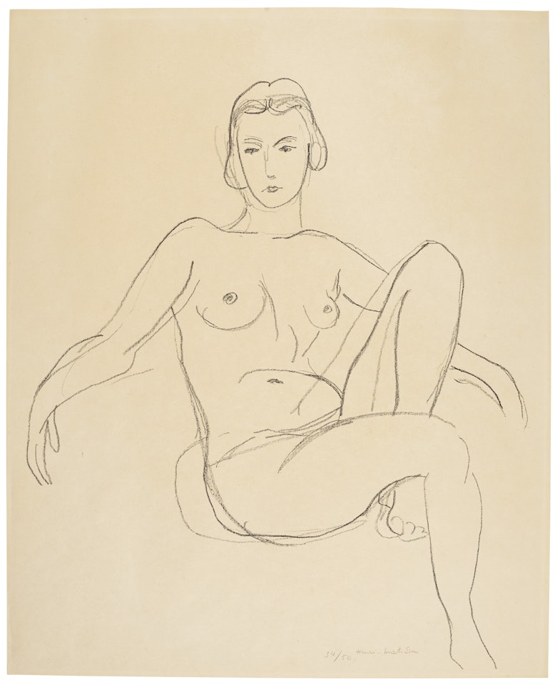 Nu assis les bras étendus by Henri Matisse