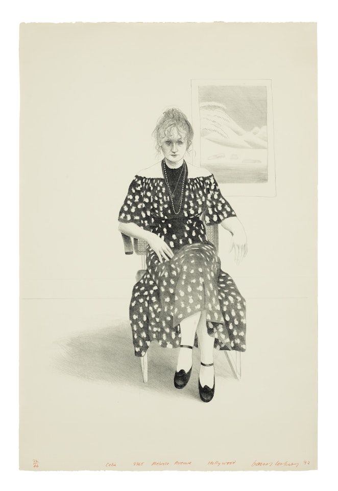 Celia, 8365 Melrose Avenue, Hollywood by David Hockney