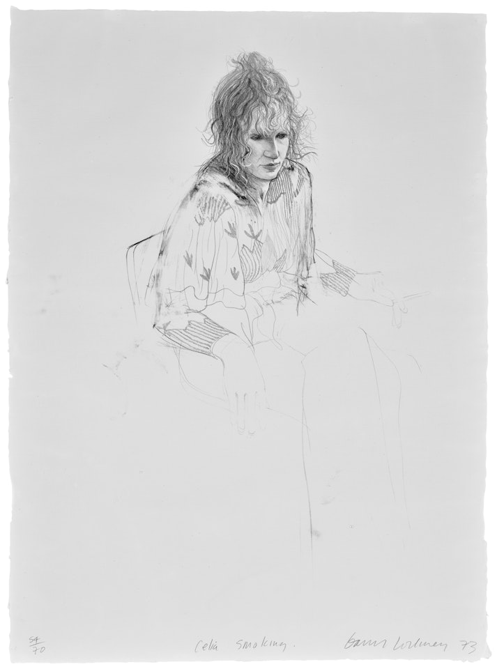 Celia Smoking by David Hockney