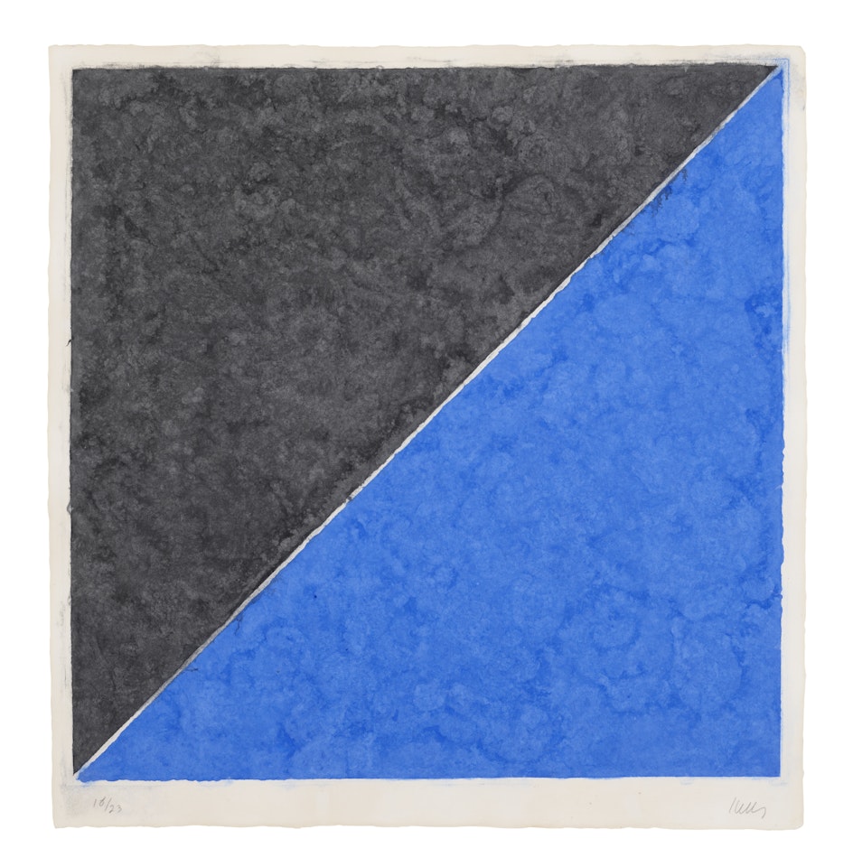 Colored Paper Image XV (Dark Gray and Blue) by Ellsworth Kelly
