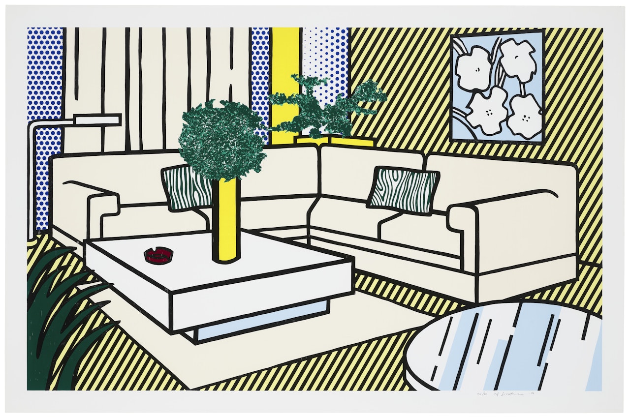 Yellow Vase, from Interior Series by Roy Lichtenstein