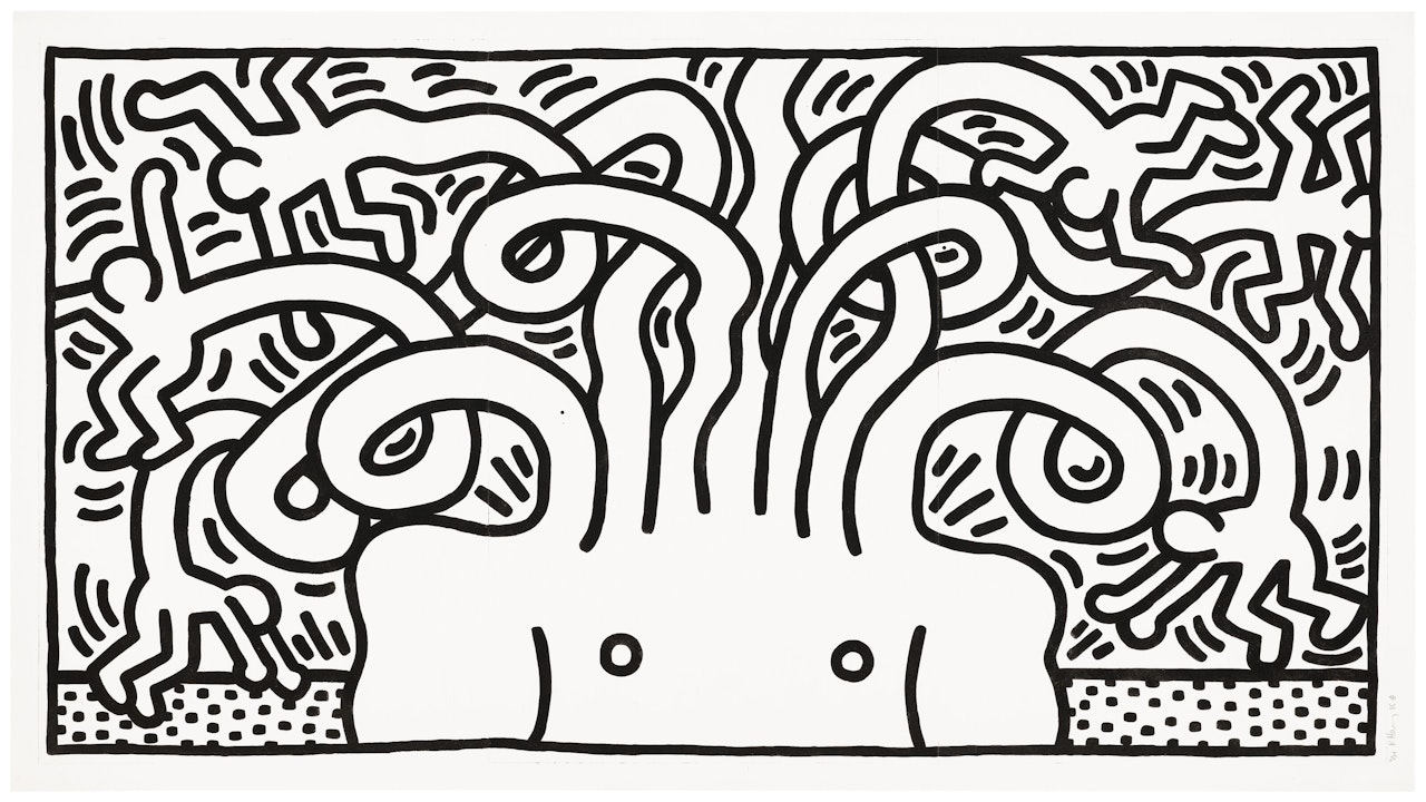 Untitled (Medusa) by Keith Haring