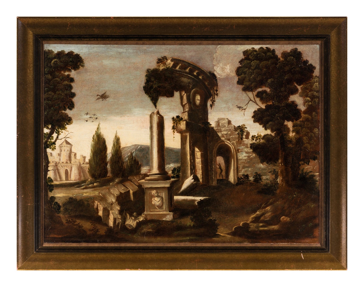 Landscape with Ruins by Italian School