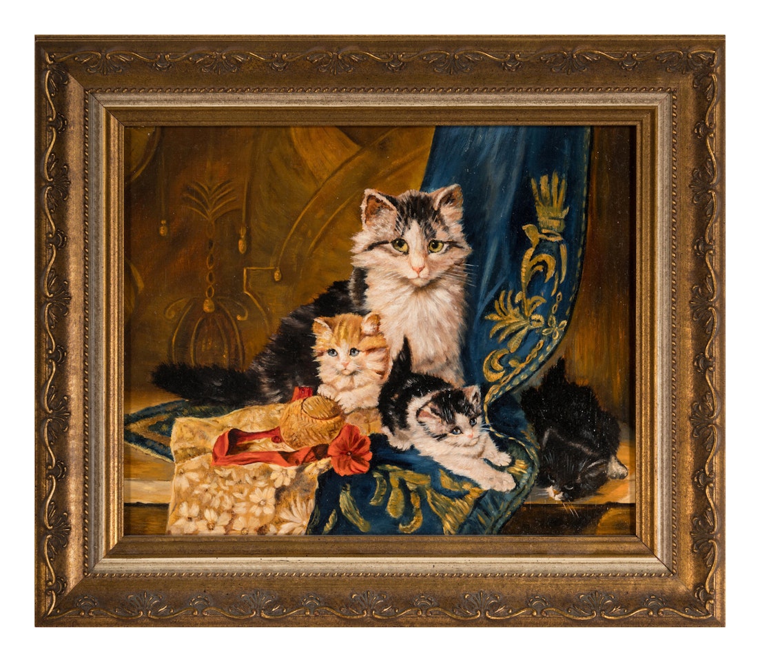 Momma Cat and Kittens by Continental School