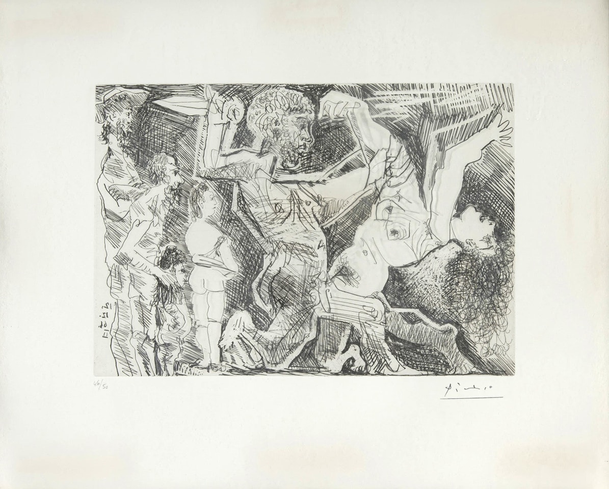 Muertre, Avec Spectateurs by Pablo Picasso