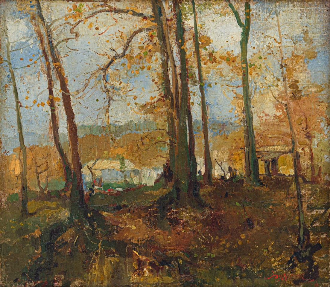 Trees and Cottages by Pieter Wenning