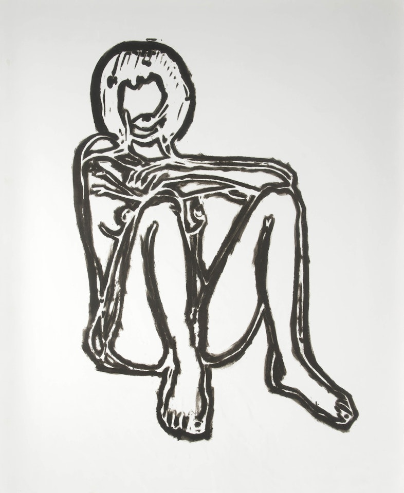 Monica Sitting Elbows on Knees by Tom Wesselmann