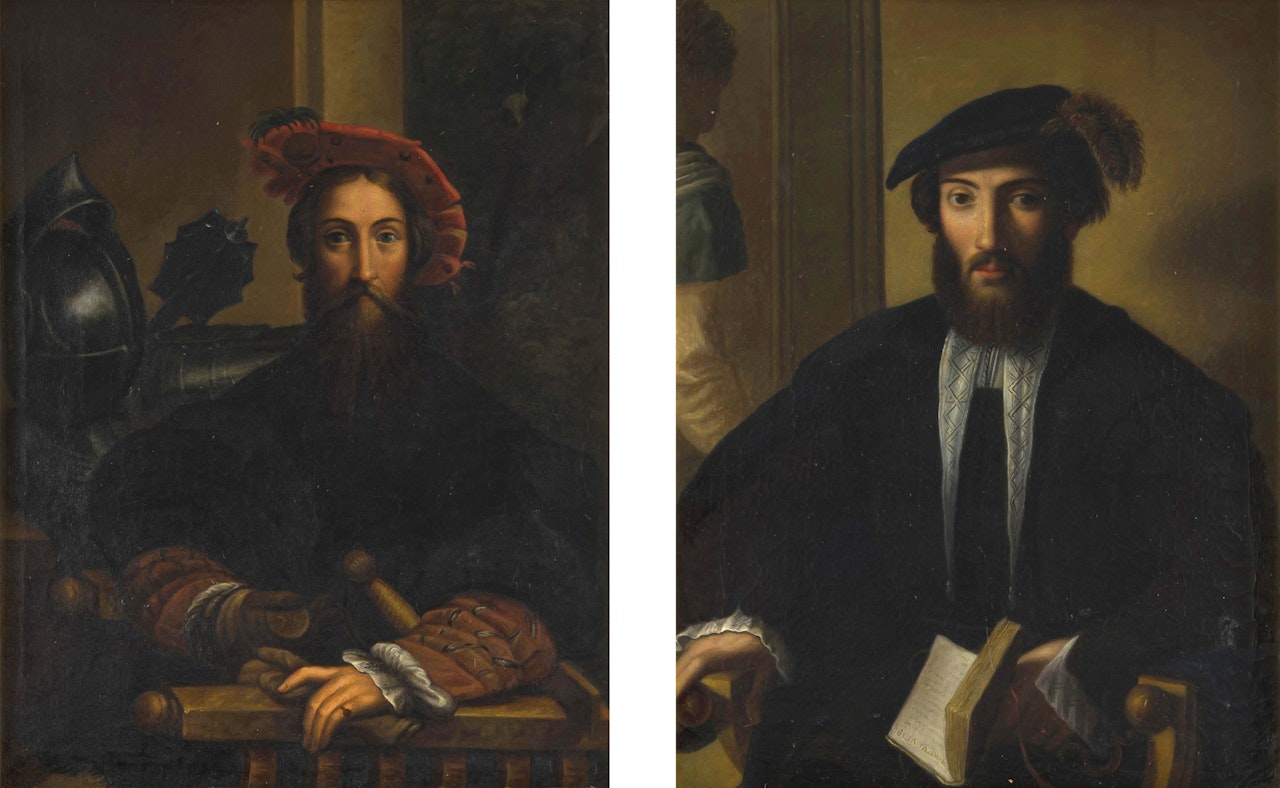 Portrait of a Gentleman, two by Continental School