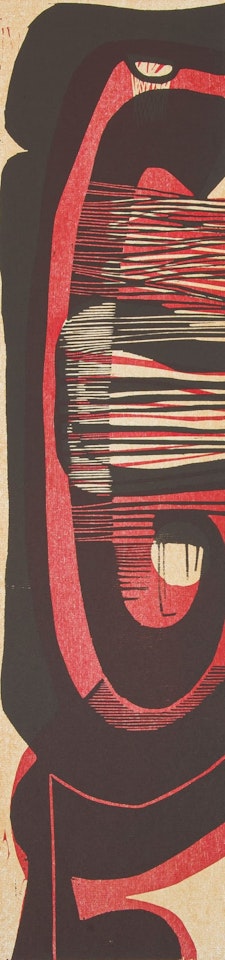 Red and Cream Totem by Cecil Skotnes