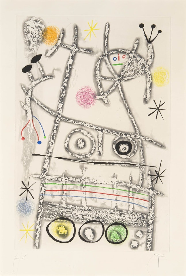Les Forestiers (gris) by Joan Miró