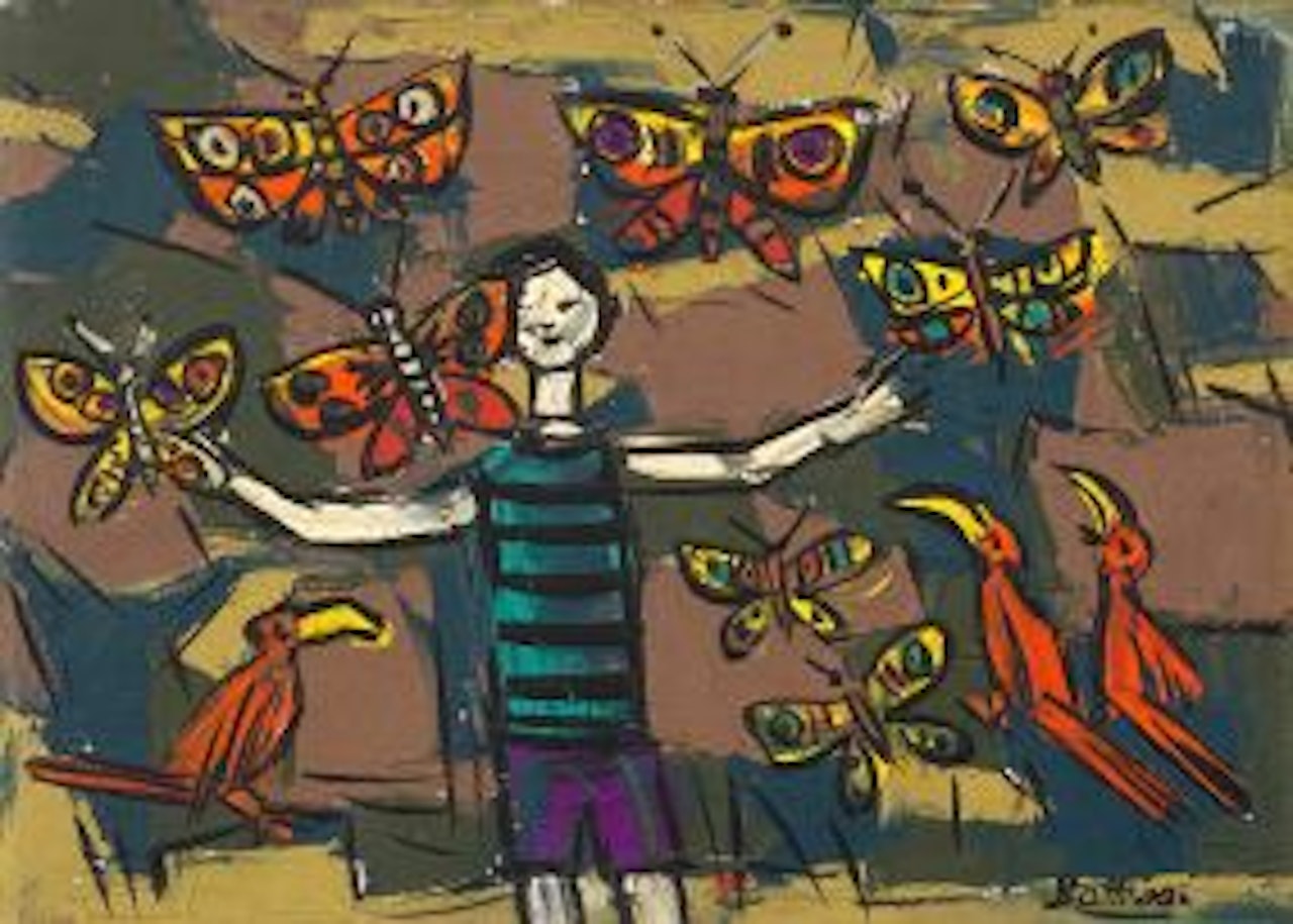 Boy with Butterflies by Walter Battiss