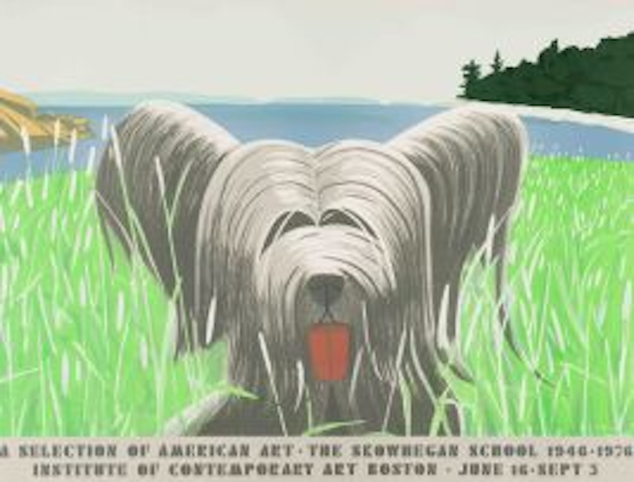 Dog at Duck Trap, exhibition poster by Alex Katz