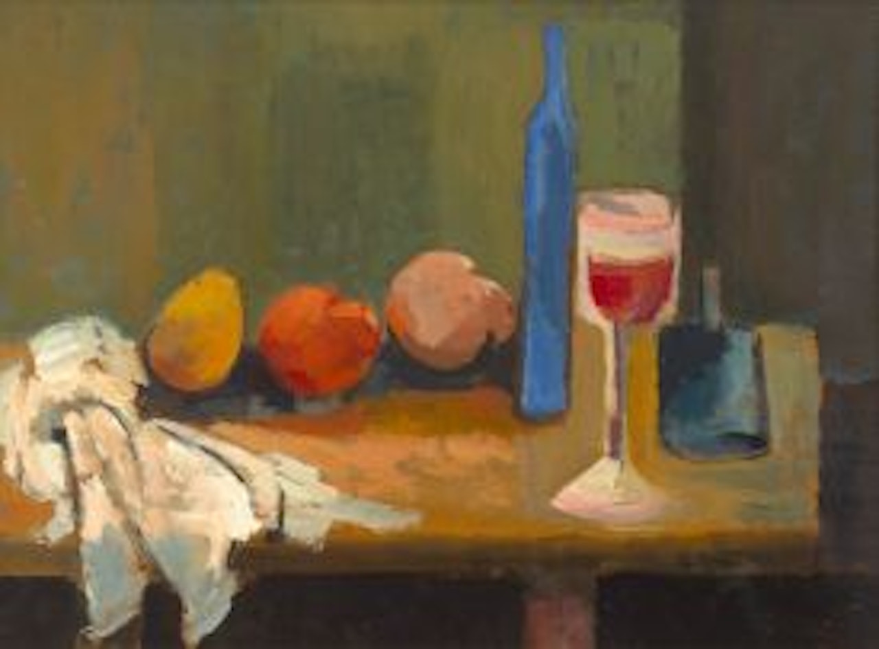 Still Life with Fruit and Wine by Cecil Skotnes