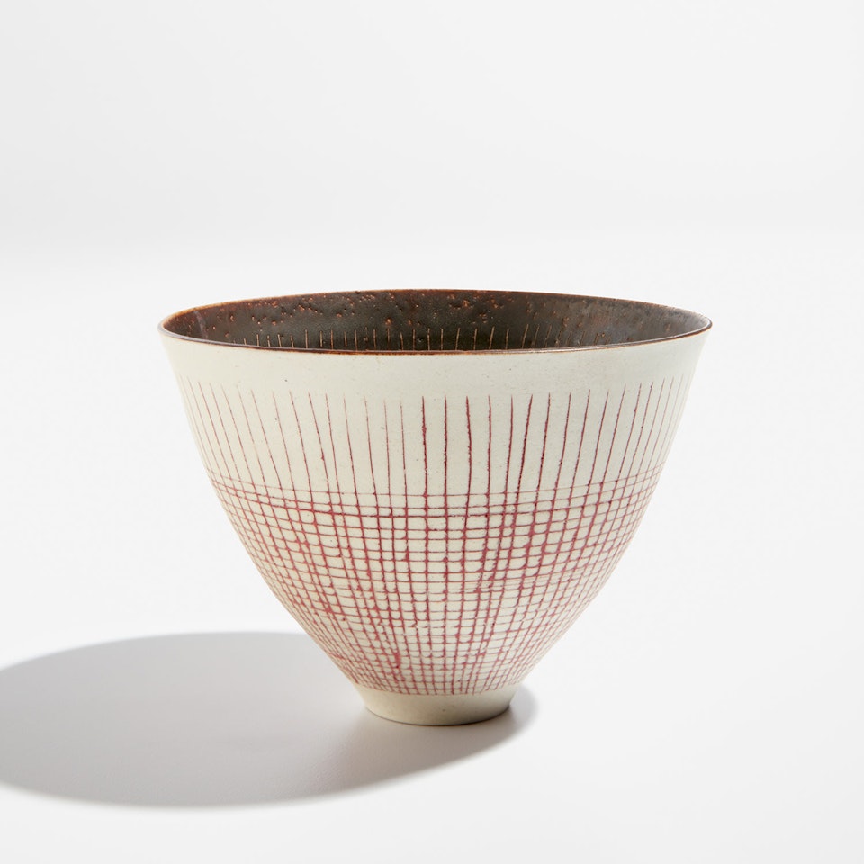 Conical bowl by Lucie Rie