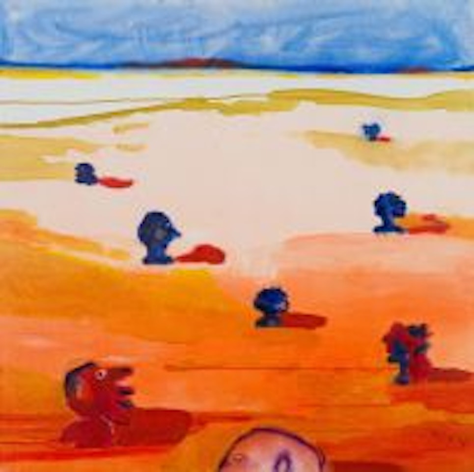 Landscape with Heads by Robert Hodgins