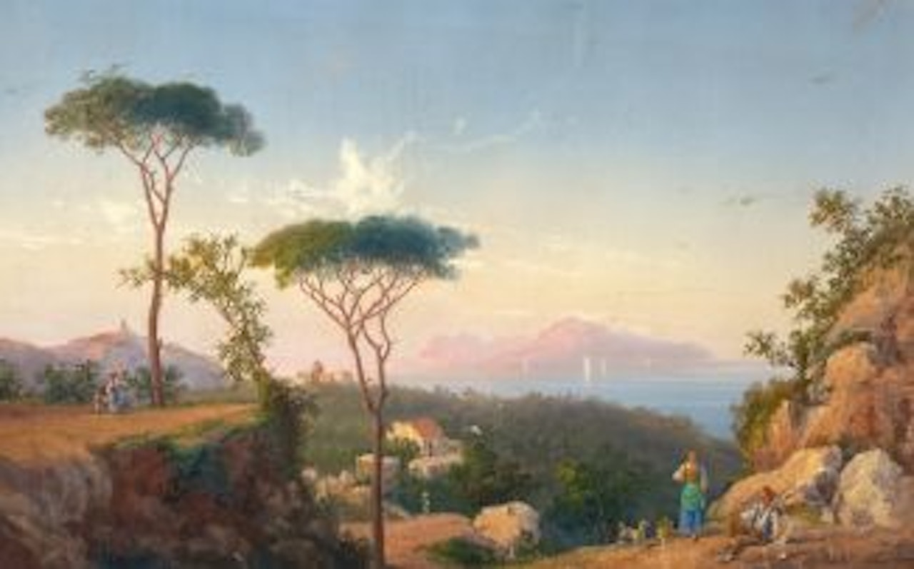 A Coastal Landscape by Neapolitan School