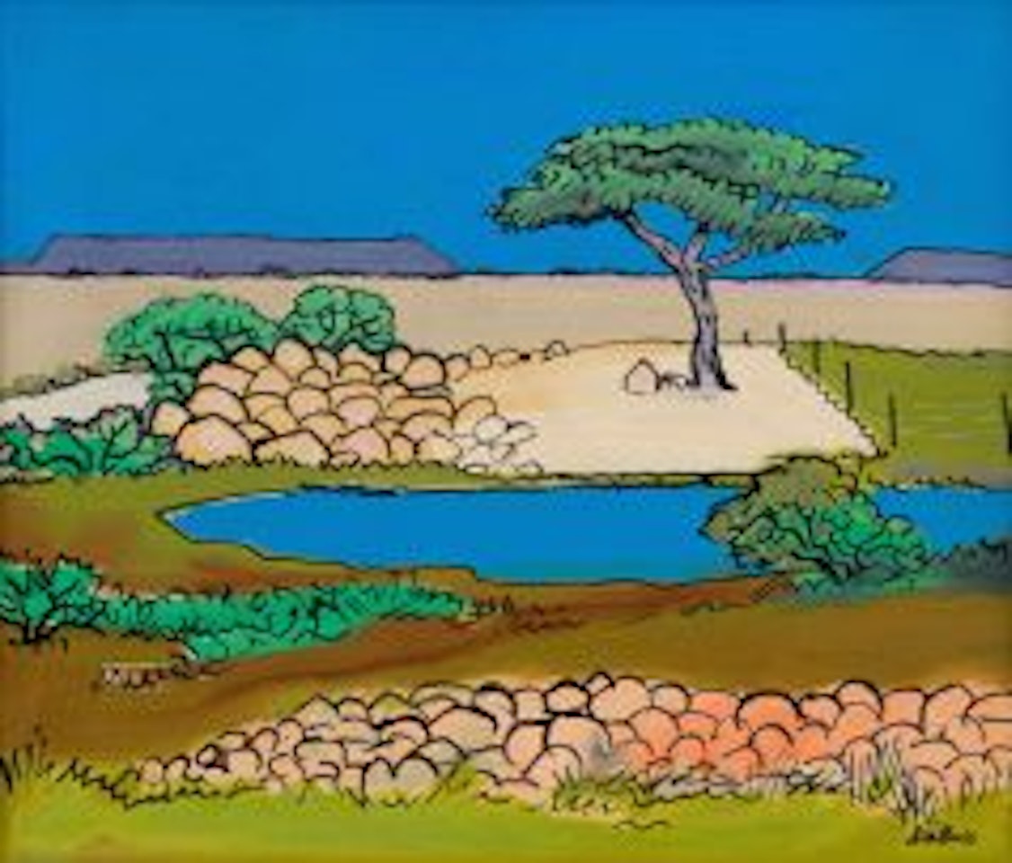 Karoo Waterhole by Walter Battiss