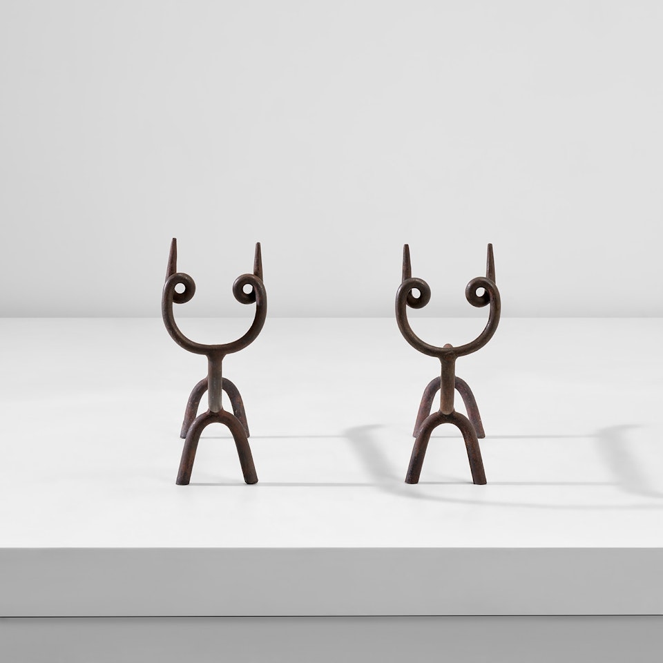 Pair of andirons by Gio Ponti