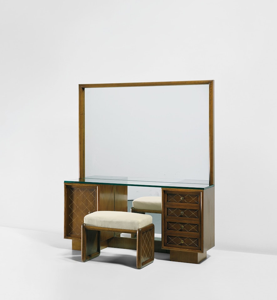 Dressing table and stool by Jean Royere