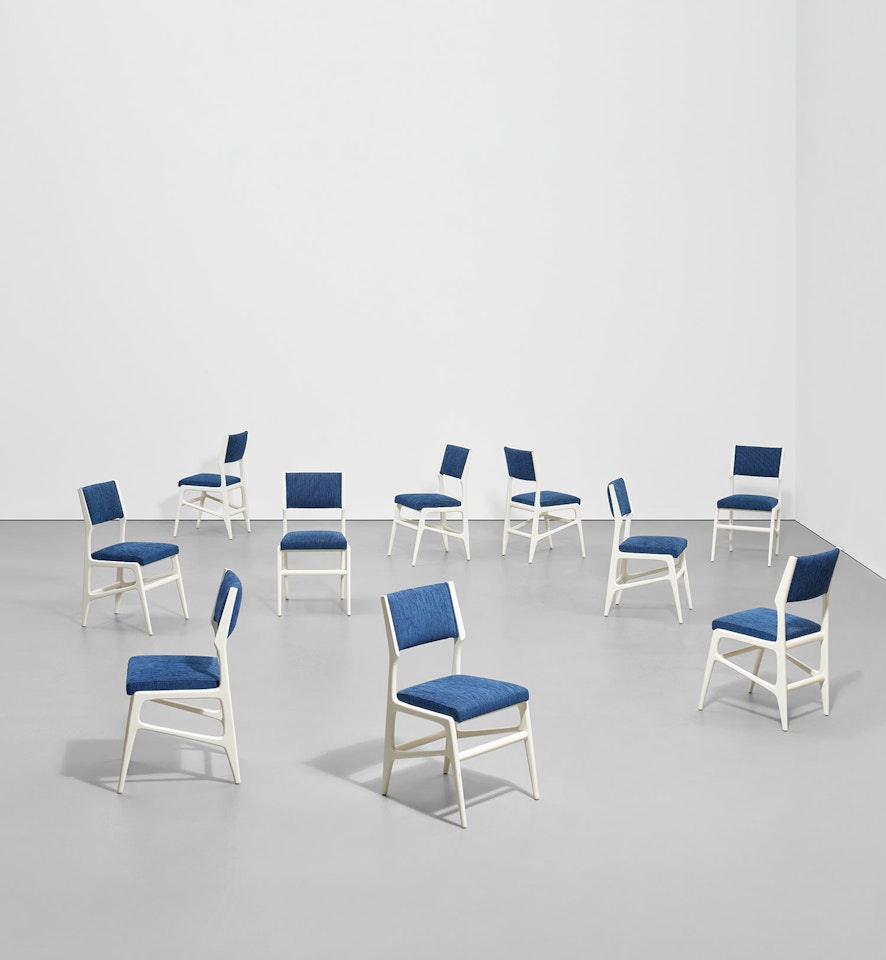 Set of ten dining chairs, model no. 687 by Gio Ponti