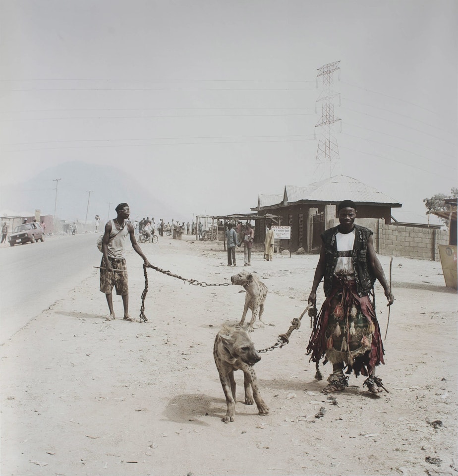 Mallam Galadima Ahmadu with Jamis and Mallam Mantari Lamal with Mainasara, Abuja Nigeria by Pieter Hugo
