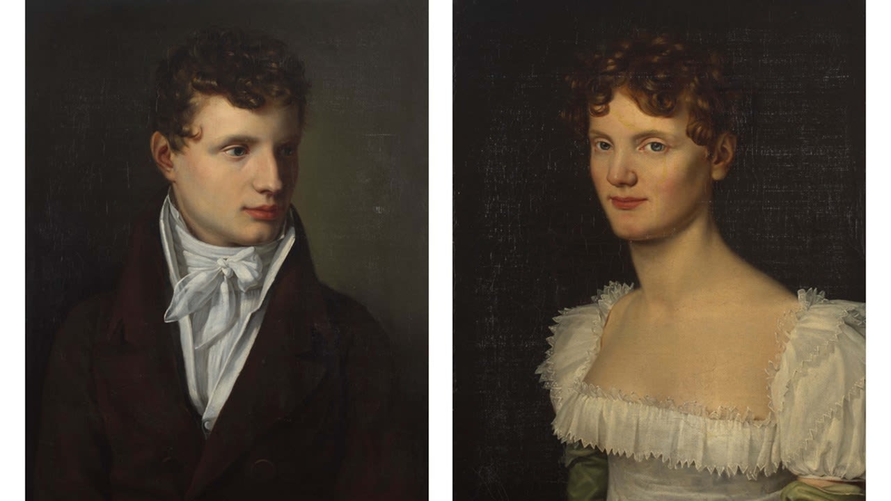 Portraits of Jean Baptiste Lievens and His Wife, two by German School