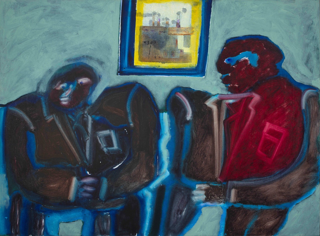 Figures with Noble Landscape by Robert Hodgins