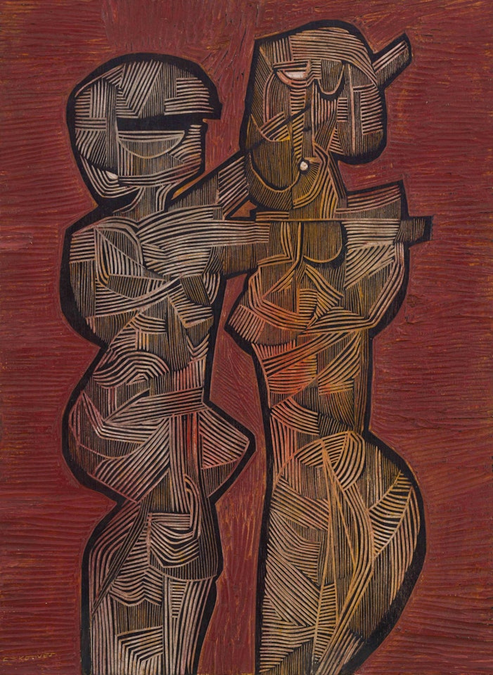 Two Figures Embracing by Cecil Skotnes