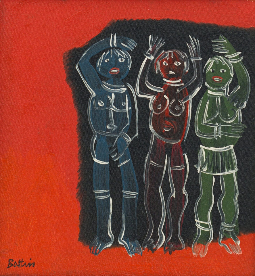 Three Female Figures by Walter Battiss