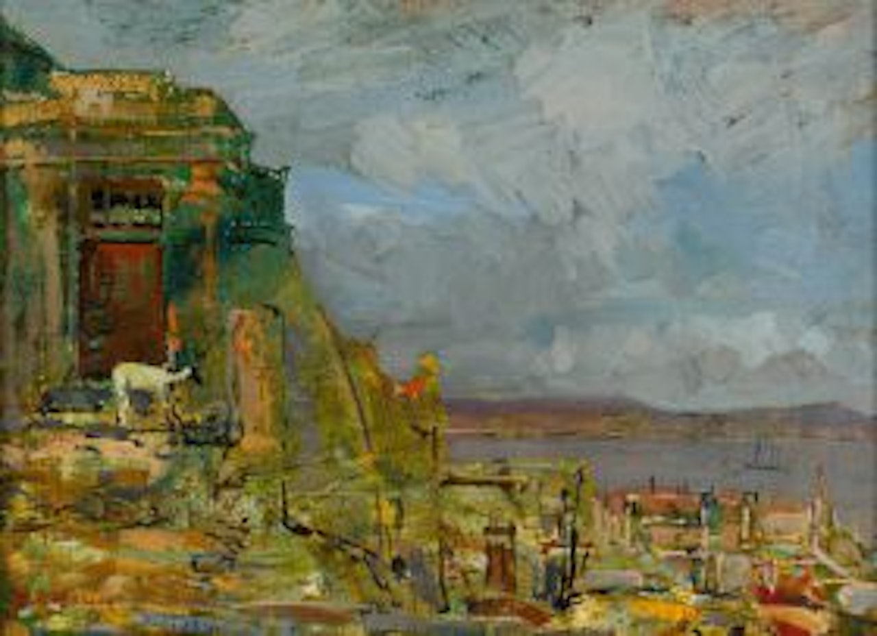 Malay Quarter with Sheep by Pieter Wenning