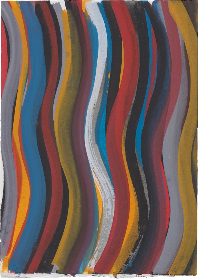 Wavy Vertical Brushstrokes by Sol LeWitt