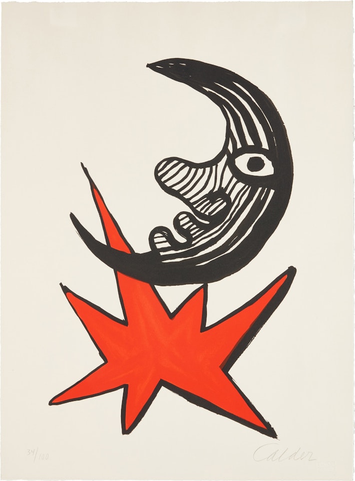 Lune et étoile rouge (Moon and Red Star) by Alexander Calder